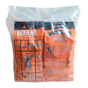 Carbón de mezquite valiente 2 pzas de 3 kg