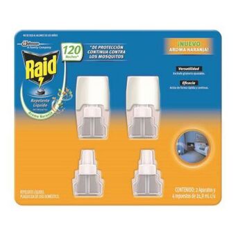 Repelente líquido raid eléctrico 6 pzas