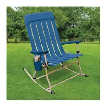 Sam's Club Silla mecedora plegable member's mark rocking azul oferta