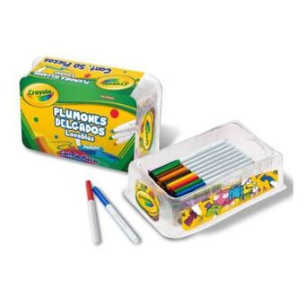 Plumones delgados lavables crayola super tips 50 pzas