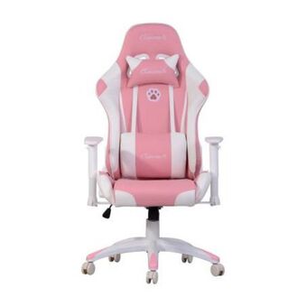 Sam's Club Silla gamer furniturer chenille rosa oferta