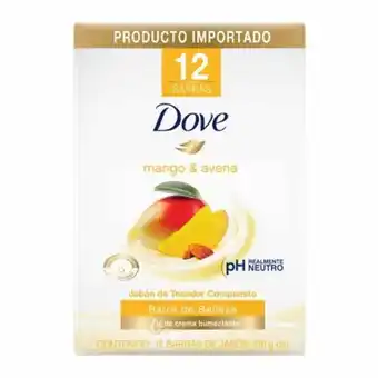 Sam's Club Jabón de tocador dove mango & almendra 12 pzas de 106 g c/u oferta