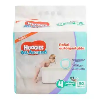 Pañales etapa 4 huggies all around 90 pzas