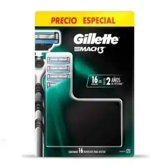 Sam's Club Cartuchos para rastrillo recargable gillette mach3 16 pzas oferta