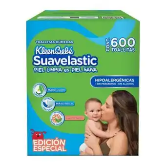 Toallitas húmedas kleenbebé suavelastic max 600 pzas