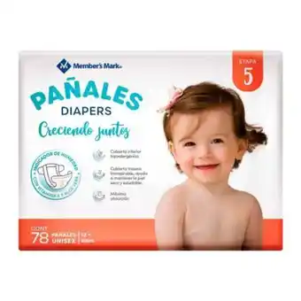 Sam's Club Pañales etapa 5 member's mark 78 pzas oferta