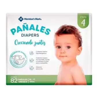 Sam's Club Pañales etapa 4 member's mark 82 pzas oferta