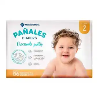 Sam's Club Pañales etapa 2 member's mark 86 pzas oferta