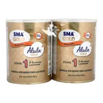 Fórmula infantil alula gold etapa 1 con 2 latas de 900 gr c/u
