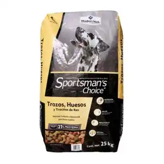 Sam's Club Alimento para perro member's mark sportsman's choice trozos y huesos 25 kg oferta