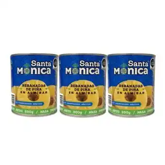 Sam's Club Rebanas de piña santa mónica en almíbar 3 pzas de 800 g c/u oferta