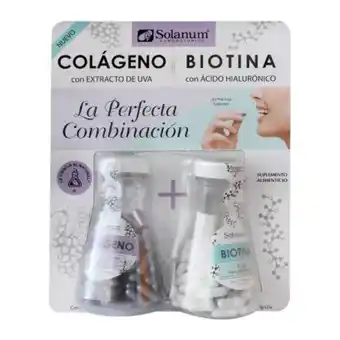 Sam's Club Colágeno y biotina solanum 2 pzas con 100 cápsulas oferta
