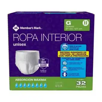 Sam's Club Ropa interior member's mark para adulto talla grande 32 pzas oferta