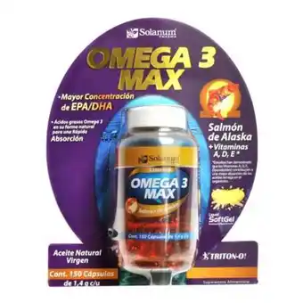Sam's Club Omega 3 max solanum pharma triton-o3 150 cápsulas oferta