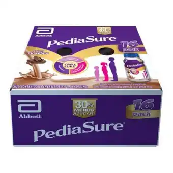 Pediasure plus abbott sabor chocolate 16 pzas de 237 ml