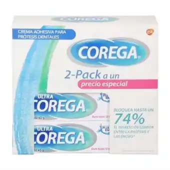 Sam's Club Crema adhesiva para prótesis dentales corega 2 tubos con 40 g oferta