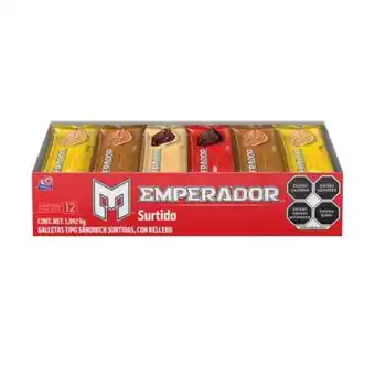 Emperador gamesa surtido con 12 pzas de 91 g c/u