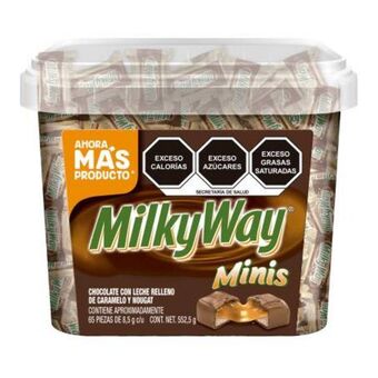 Chocolates milky way minis 65 pzas de 8.5 g c/u