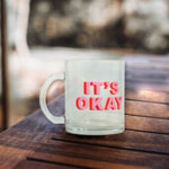 Taza de cristal decorada 220ml