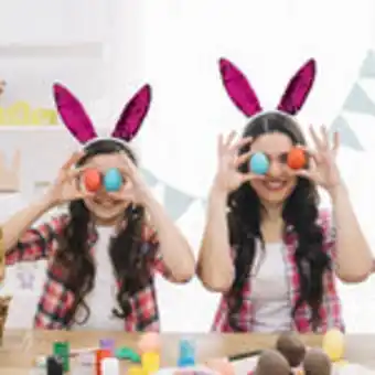 Orejas de conejo de pascua inkanto con lentejuelas