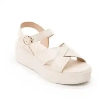 Sandalia con plataforma flexi para mujer estilo 115303 beige