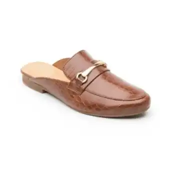 Slipper con herraje flexi para mujer con recovery form estilo 105305 cognac