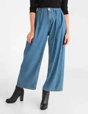 Jeans contempo corte baggy cintura alta para mujer