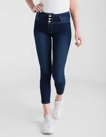 Guess Jeans skinny furor stella lavado deslavado corte cintura alta para mujer oferta