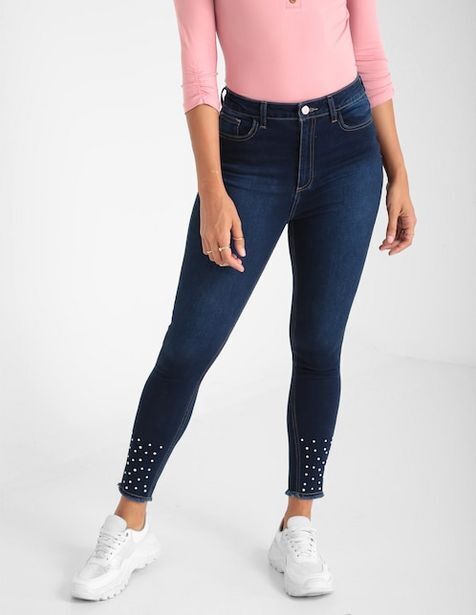 Jeans ultra skinny mossimo lavado claro corte cintura para mujer oferta en  Guess