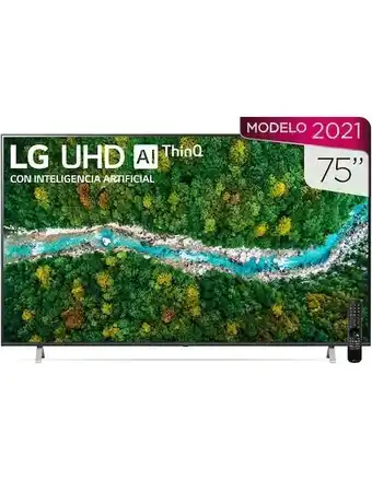 Pantalla lg uhd ai thinq de 75 pulgadas 4k 75up7750psb + barra de sonido sp2
