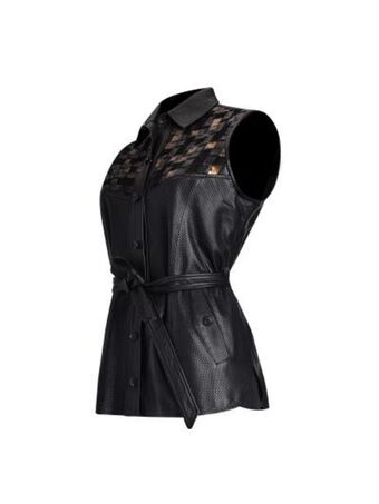 Cuadra Chaleco para dama en piel genuina oferta