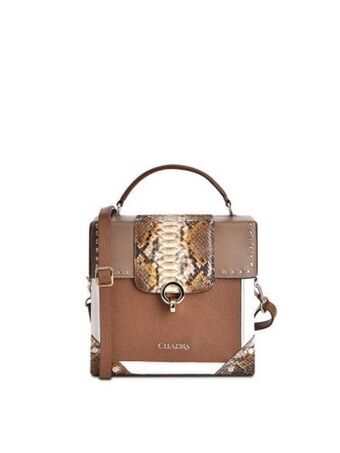 Cuadra Bolso de mano en piel genuina de pitón. oferta