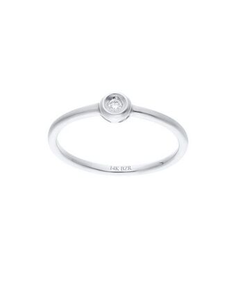 Joyerías Bizzarro Solitario de oro blanco 14k con 4pts de diamante oferta