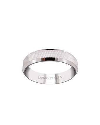 Joyerías Bizzarro Argolla de oro blanco doble terminado 5 mm oferta