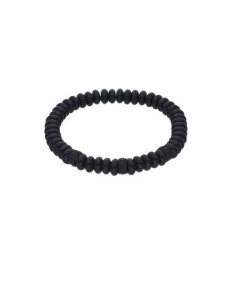 Joyerías Bizzarro Pulsera con aplicaciones de acero con onix y zirconias para caballero oferta
