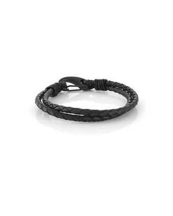 Joyerías Bizzarro Pulsera de acero en color negro para caballero oferta