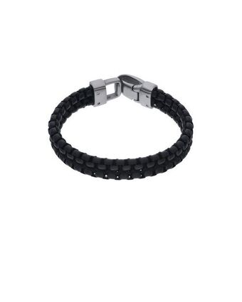 Joyerías Bizzarro Pulsera con aplicaciones de acero para caballero oferta