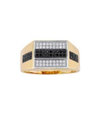 Joyerías Bizzarro Anillo de oro bicolor para caballero oferta