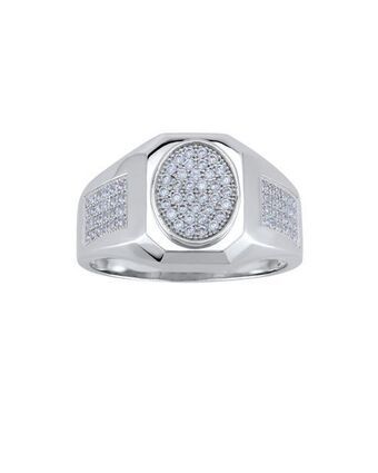 Joyerías Bizzarro Anillo de oro blanco para caballero oferta