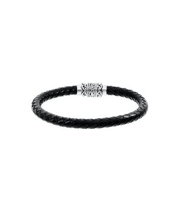 Joyerías Bizzarro Pulsera de acero detallado y piel para caballero oferta