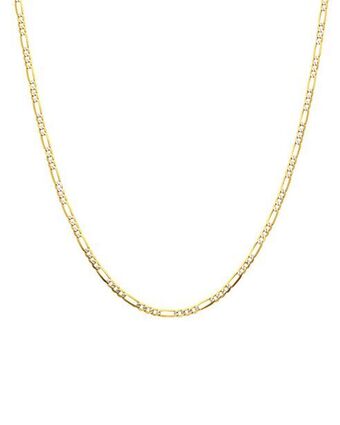 Joyerías Bizzarro Cadena de oro amarillo con diamantado efecto platinado de 14k oferta