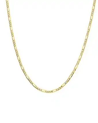 Joyerías Bizzarro Cadena de oro amarillo con diamantado platinado de 14k calibre 50 oferta