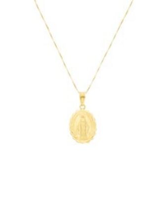 Joyerías Bizzarro Medalla de oro amarillo 14k sin cadena oferta