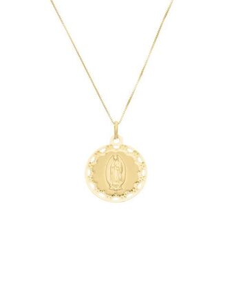 Joyerías Bizzarro Medalla de oro amarillo 14k sin cadena oferta