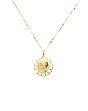 Joyerías Bizzarro Medalla de madona sin cadena oro amarillo 14k oferta