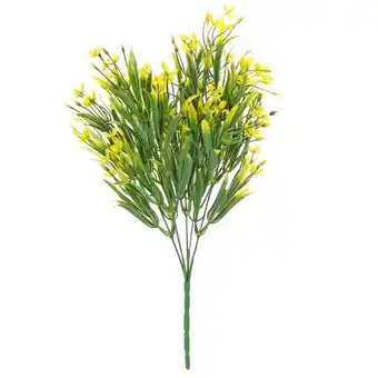Ramo follaje con flores x5 36cm 1pz