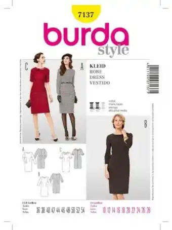 Patrón burda para confección de vestido 7137