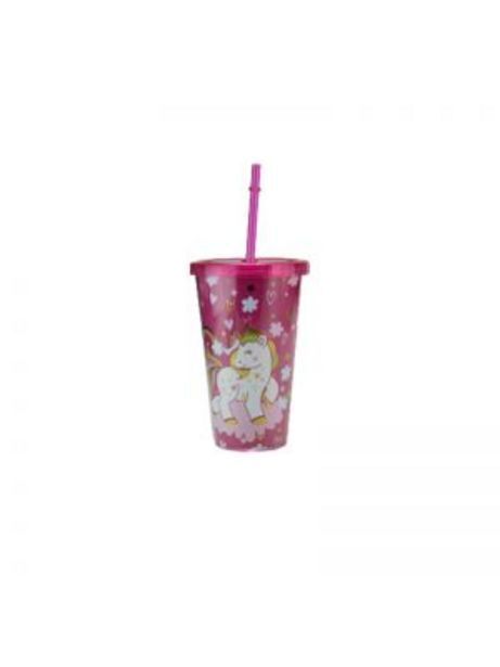 Modatelas Vaso con popote unicornio ft0985 oferta