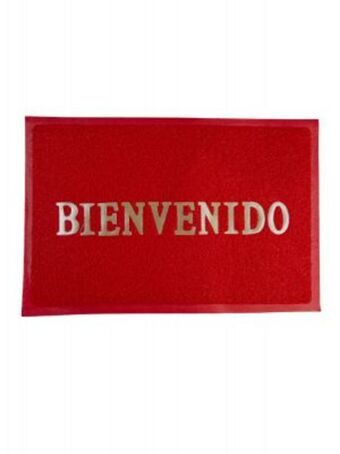 Tapete bienvenido, rojo