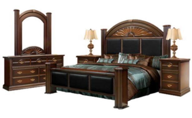 Elizondo Recamara cancun king size  nogal oferta